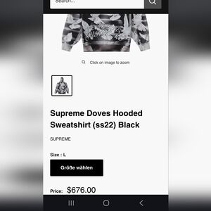 Supreme Black and White Doves Sweater Brand New, Open Package